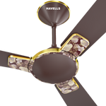 Havells Enticer Art Nature series Espresso Brown Ceiling Fan Close Up View