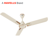 Standard Frorer Ceiling Fan Ivory Gold Front View