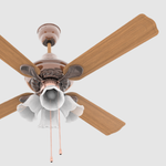 Havells Florence Underlight Walnut Ceiling Fan Close Up